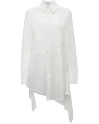 JW Anderson - Asymmetric Crystal-embellished Shirt Dress - Lyst