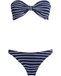 Hunza G - Striped Jean Bikini - Lyst