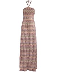 Missoni - Chevron-knit Halterneck Maxi Dress - Lyst