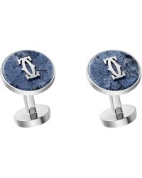 Cartier - Sterling Double C De Cufflinks - Lyst