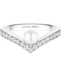 Chaumet - Diamond And Pearl Joséphine Aigrette Ring - Lyst