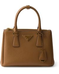 Prada - Small Leather Galleria Top-Handle Bag - Lyst