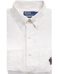 Polo Ralph Lauren - Cotton Poplin Polo Bear Shirt - Lyst