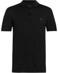 AllSaints - Merino Wool Mode Polo Shirt - Lyst