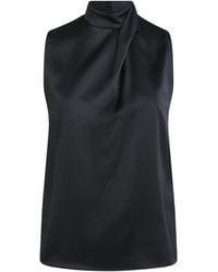 Eleventy - Silk High-Neck Top - Lyst