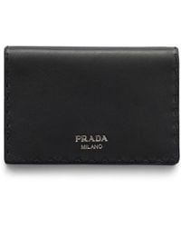 Prada - Lambskin Bifold Wallet - Lyst