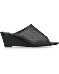 Aeyde - Leather-Mesh Suzanne Wedge Sandals 55 - Lyst