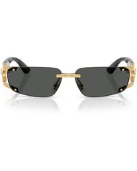 Versace - Metal Ve2291 Rectangle Sunglasses - Lyst