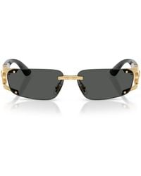 Versace - Metal Ve2291 Rectangle Sunglasses - Lyst