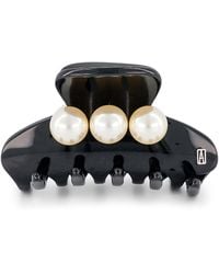 Alexandre De Paris - Oversize Pearl-Detail Claw Hair Clip - Lyst