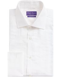 Ralph Lauren - Pleated Tuxedo Shirt - Lyst