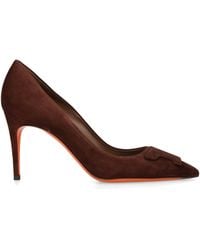 Santoni - Suede Sibille Pumps 85 - Lyst