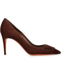 Santoni - Suede Sibille Pumps 85 - Lyst