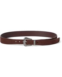 Brunello Cucinelli - Reversed Leather Belt - Lyst