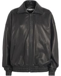 Acne Studios - Leather Bomber Jacket - Lyst