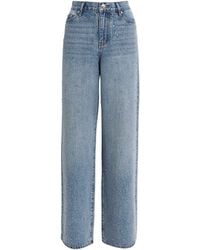 Maje - Rhinestone Wide-Leg Jeans - Lyst