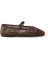 Prada - Crochet Triangle Ballet Flats - Lyst