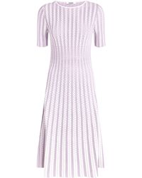 Valentino - Openwork Knit Margherita Midi Dress - Lyst