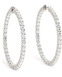 Harrods - And Diamond Hoop Earrings - Lyst