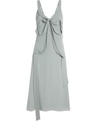Acne Studios - Silk Bow-Appliqué Midi Dress - Lyst