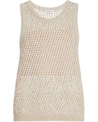 Brunello Cucinelli - Dazzling Open-Knit Top - Lyst