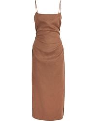 SIR. - Linen Tommy Midi Dress - Lyst