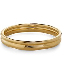 Monica Vinader - Vermeil Siren Muse Stacked Ring - Lyst