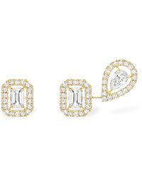 Messika - Yellow Gold And Diamond My Twin Earrings - Lyst