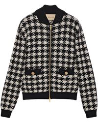 Gucci - Houndstooth Bomber Jacket - Lyst