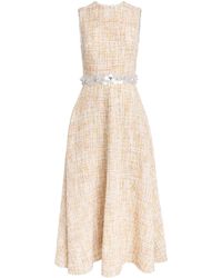 Safiyaa - Tweed Maisie Midi Dress - Lyst