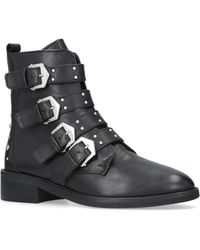 carvela scant buckle ankle boots black