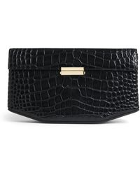 TOTEME - Croc-Embossed Leather Shoulder Bag - Lyst