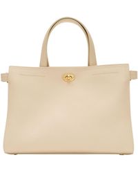 Burberry - Small Leather Cotswolds Check Tote Bag - Lyst