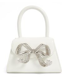 Self-Portrait - Mini Leather The Bow Top-handle Bag - Lyst