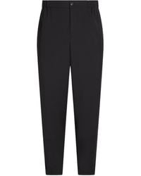 Emporio Armani - Virgin Wool Cuffed Trousers - Lyst
