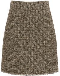 Weekend by Maxmara - Virgin Wool-Blend Tweed Mini Skirt - Lyst