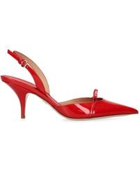 Ferragamo - Mini Bow Pointed Slingback Pumps 70 - Lyst