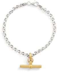 Tilly Sveaas - Plated T-Bar Belcher Chain Bracelet - Lyst