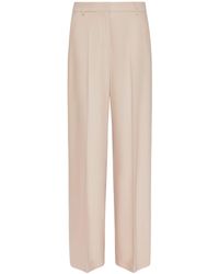 Max Mara - Virgin Wool-Blend Straight Trousers - Lyst