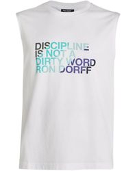 Ron Dorff - Discipline Slogan Sleeveless T-shirt - Lyst