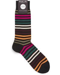 Pantherella - Cotton-Blend Kilburn Striped Socks - Lyst