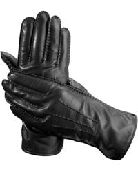 Aspinal of London - Wool-Cashmere Lined Leather Gloves - Lyst