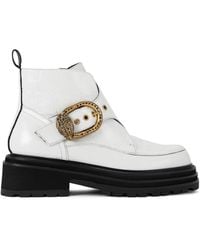 Kurt Geiger - Leather Mayfair Chunky Ankle Boots - Lyst