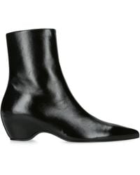 KHAITE - Leather Sybil Ankle Boots 40 - Lyst