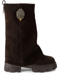 Kurt Geiger - Suede Stomp Foldover Boots 50 - Lyst