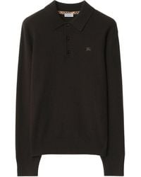 Burberry - Cashmere Ekd Polo Shirt - Lyst