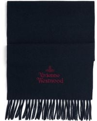 Vivienne Westwood - Wool Embroidered Logo Scarf - Lyst