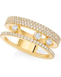 Messika - Yellow Gold And Diamond Move Romane Ring - Lyst