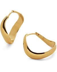 Monica Vinader - Medium Vermeil Swirl Hoop Earrings - Lyst