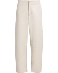 Lauren Manoogian - Nappa Leather Wide-Leg Trousers - Lyst